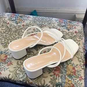 White Heeled Sandals